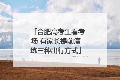 合肥高考生看考场 有家长提前演练三种出行方式