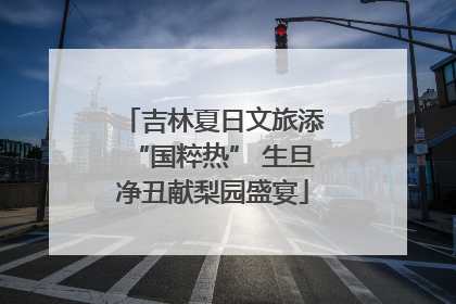 吉林夏日文旅添“国粹热” 生旦净丑献梨园盛宴