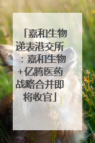 嘉和生物递表港交所：嘉和生物+亿腾医药战略合并即将收官