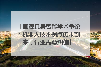 围观具身智能学术争论：机器人技术拐点仍未到来，行业需要纠偏