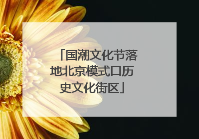 国潮文化节落地北京模式口历史文化街区