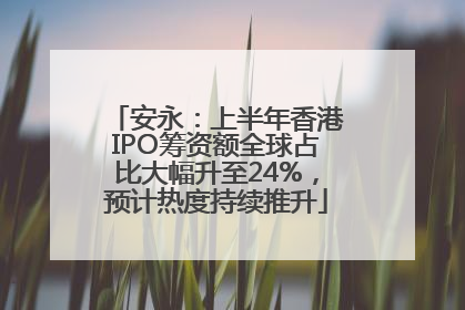安永：上半年香港IPO筹资额全球占比大幅升至24%，预计热度持续推升