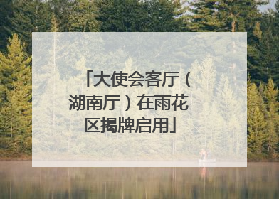 大使会客厅（湖南厅）在雨花区揭牌启用