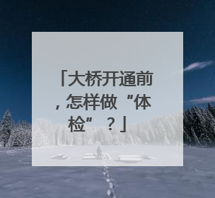 大桥开通前，怎样做“体检”？