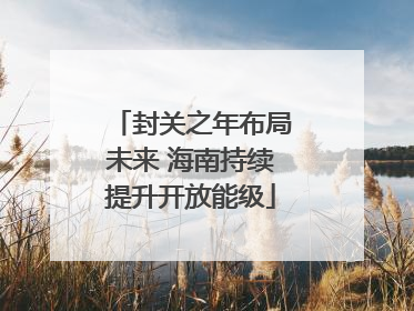 封关之年布局未来 海南持续提升开放能级