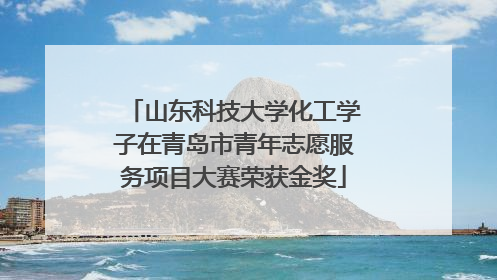 山东科技大学化工学子在青岛市青年志愿服务项目大赛荣获金奖