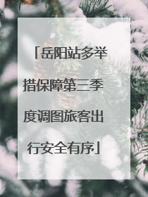 岳阳站多举措保障第三季度调图旅客出行安全有序