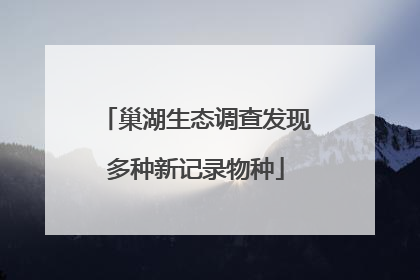 巢湖生态调查发现多种新记录物种