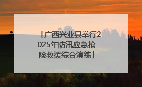 广西兴业县举行2025年防汛应急抢险救援综合演练