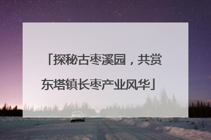 探秘古枣溪园，共赏东塔镇长枣产业风华