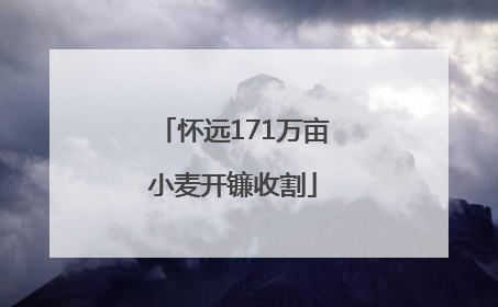 怀远171万亩小麦开镰收割