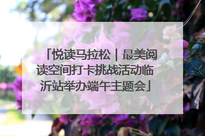 悦读马拉松｜最美阅读空间打卡挑战活动临沂站举办端午主题会