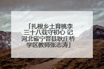 扎根乡土育桃李 三十八载守初心 记河北省宁晋县耿庄桥学区教师张志涛