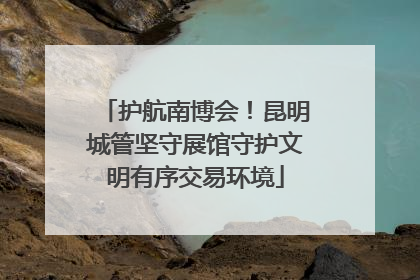 护航南博会！昆明城管坚守展馆守护文明有序交易环境