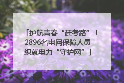 护航青春“赶考路”！2896名电网保障人员织就电力“守护网”