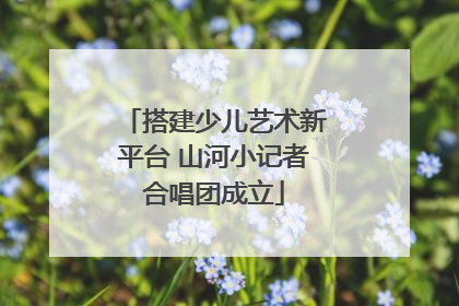 搭建少儿艺术新平台 山河小记者合唱团成立