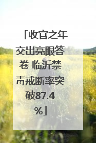 收官之年交出亮眼答卷 临沂禁毒戒断率突破87.4%