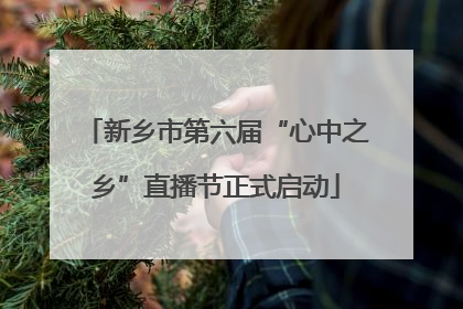 新乡市第六届“心中之乡”直播节正式启动