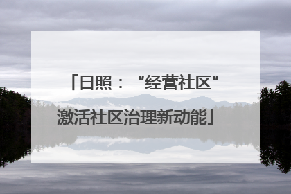 日照：“经营社区”激活社区治理新动能
