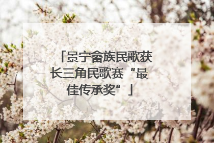 景宁畲族民歌获长三角民歌赛“最佳传承奖”