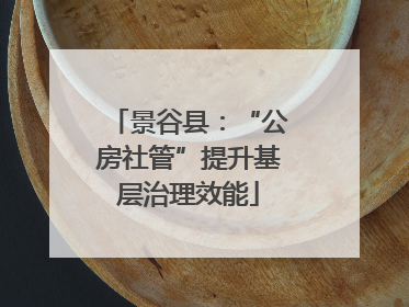 景谷县：“公房社管”提升基层治理效能