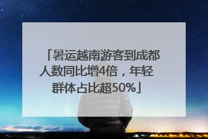暑运越南游客到成都人数同比增4倍，年轻群体占比超50%