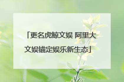 更名虎鲸文娱 阿里大文娱锚定娱乐新生态