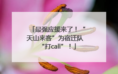 最强应援来了！“天山来客”为宿迁队“打call”！