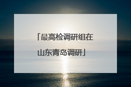 最高检调研组在山东青岛调研
