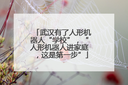 武汉有了人形机器人“学校”，“人形机器人进家庭，这是第一步”