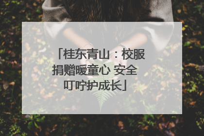 桂东青山：校服捐赠暖童心 安全叮咛护成长