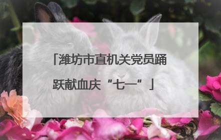 潍坊市直机关党员踊跃献血庆“七一”
