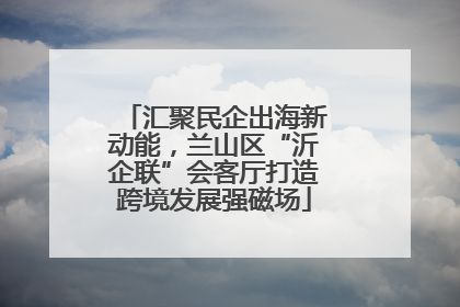 汇聚民企出海新动能，兰山区“沂企联”会客厅打造跨境发展强磁场