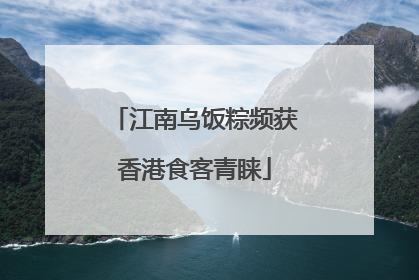 江南乌饭粽频获香港食客青睐