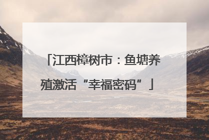 江西樟树市：鱼塘养殖激活“幸福密码”