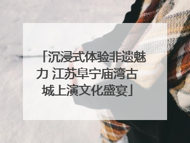 沉浸式体验非遗魅力 江苏阜宁庙湾古城上演文化盛宴