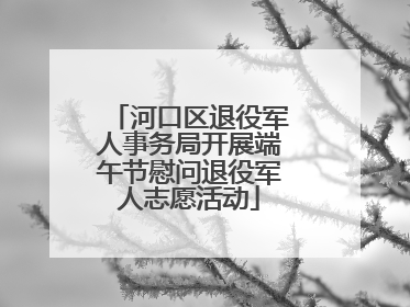 河口区退役军人事务局开展端午节慰问退役军人志愿活动