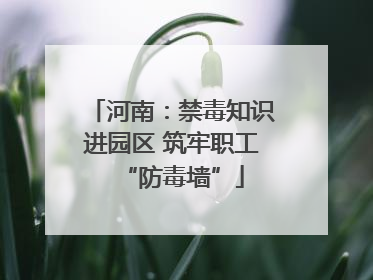 河南：禁毒知识进园区 筑牢职工“防毒墙”