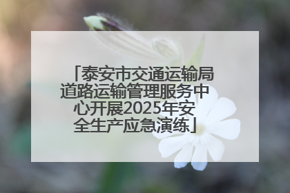 泰安市交通运输局道路运输管理服务中心开展2025年安全生产应急演练