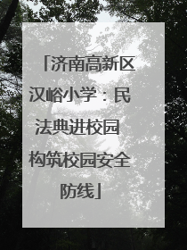 济南高新区汉峪小学：民法典进校园 构筑校园安全防线