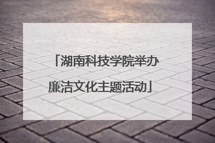 湖南科技学院举办廉洁文化主题活动