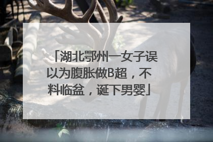 湖北鄂州一女子误以为腹胀做B超，不料临盆，诞下男婴