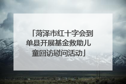 菏泽市红十字会到单县开展基金救助儿童回访慰问活动