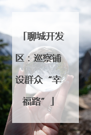 聊城开发区：巡察铺设群众“幸福路”