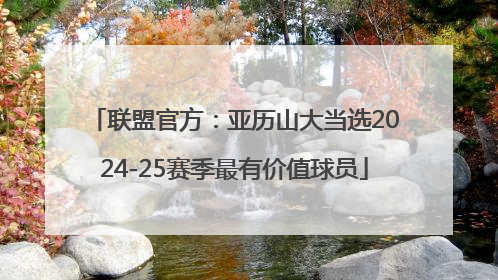 联盟官方：亚历山大当选2024-25赛季最有价值球员