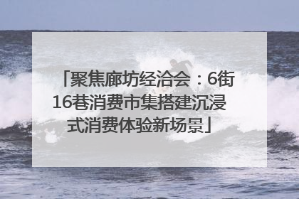 聚焦廊坊经洽会：6街16巷消费市集搭建沉浸式消费体验新场景