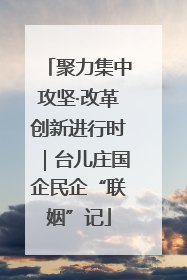 聚力集中攻坚·改革创新进行时｜台儿庄国企民企“联姻”记