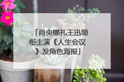 肖央娜扎王迅领衔主演《人生会议》发角色海报