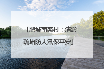 肥城南栾村：清淤疏堵防大汛保平安