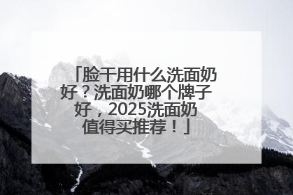 脸干用什么洗面奶好？洗面奶哪个牌子好，2025洗面奶值得买推荐！